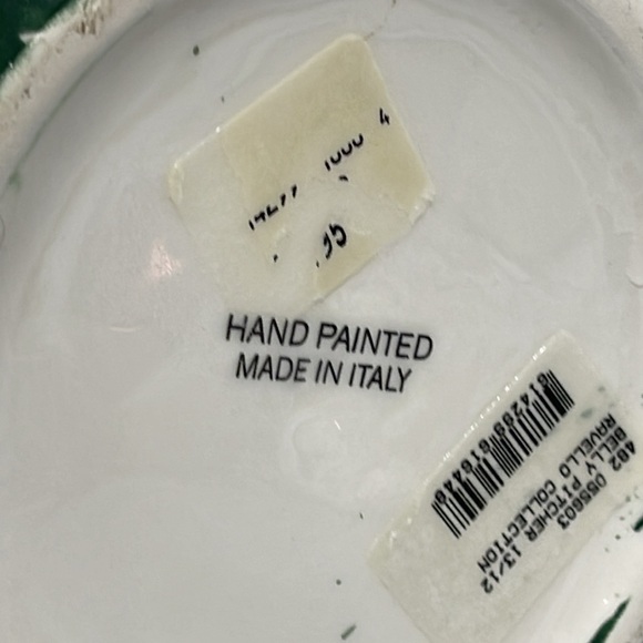 Italian hand-painted belly pitcher Ravello Collection ceramic glazed sea theme - Picture 10 of 14